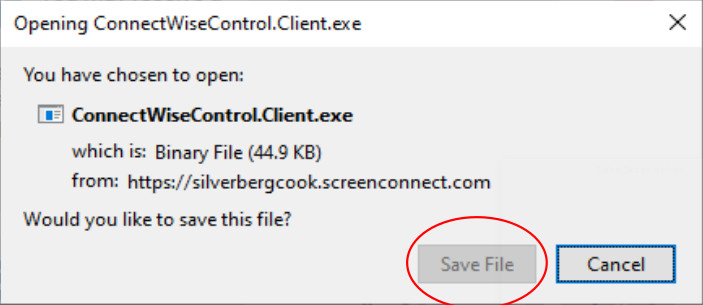Save File prompt